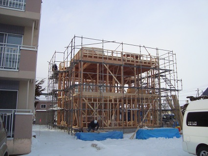  Ａ邸新築工事　2Ｆの床と屋根の造作