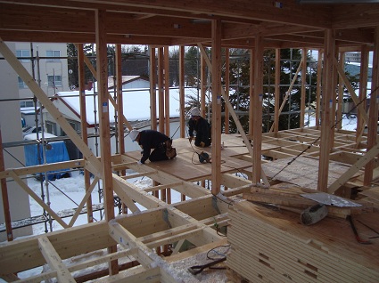  Ａ邸新築工事　2Ｆの床と屋根の造作